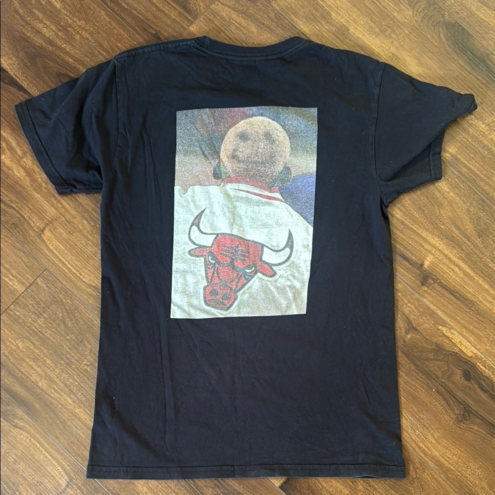 Chicago Bulls Black Graphic T-Shirt